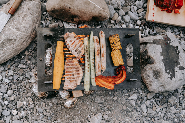 Grillplatte aus Schwarzstahl To-Go